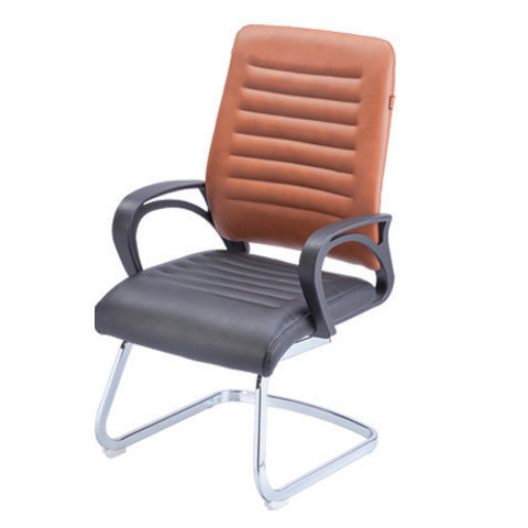 Glossy Series - Leather And Metal, Brown | Ergonomic Design, Comfortable Seating, Easy Assembly, Back Support