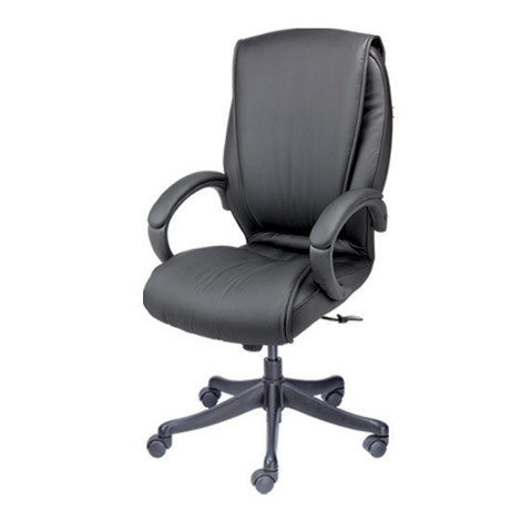 Glossy Series - Leather, 70x70x120cm, Black | Ergonomic Support, Height & Tilt Adjustability, Durable Design