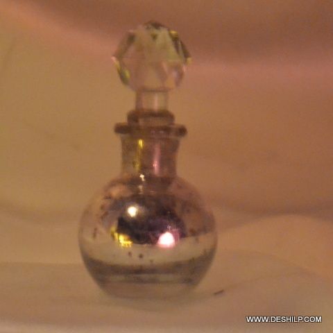 Vintage Silver Glass Small Decanter