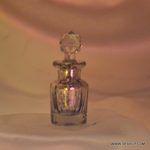 Golden Perfume Glass Bottle
