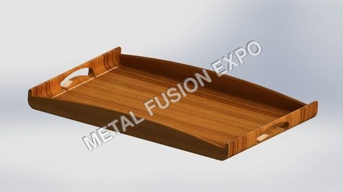 Curved Wooden Tray 15 x 21