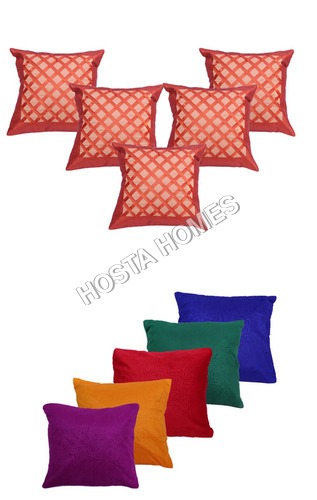 Red And Green Digitally Printed 10 Pieces Cushion Covers Set