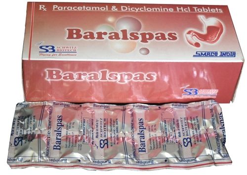 Dicyclomine Hydrochlorde 20mg And Paracetamol 500mg Tablet