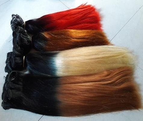 Black And Brown Synthetic Weft Hair