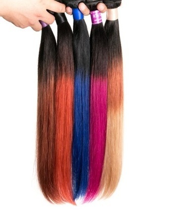 Two Tone Color Synthetic Double Shade Hair Extension