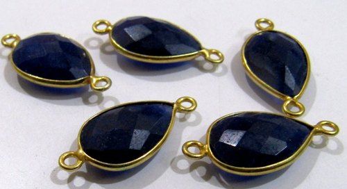 Blue Sapphire Pear Shape Connectors