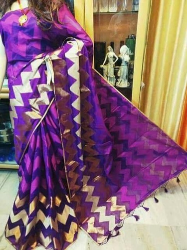 Zik Zek Cotton Saree