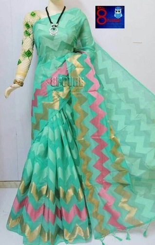 Zik Zek Cotton Saree