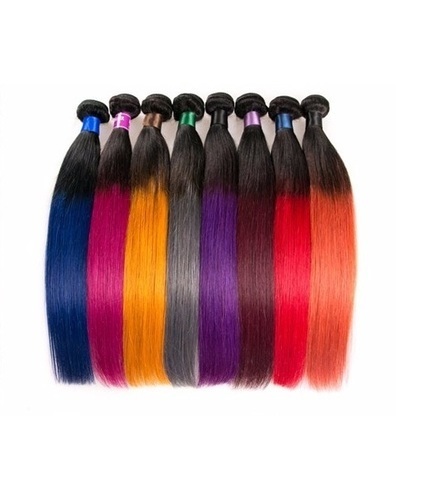Indian Two Tone Synthetic Color Hair