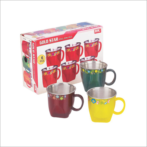 Green Gold Star Steel Mug