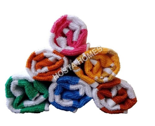 Multicolor Cotton Hand Towel Size 12 X 12 Inch