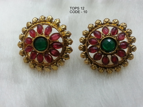 Antique Earring Tops - Copper Alloy Material | Alluring Designs, Fashion-Forward Craftsmanship, Affordable Luxury