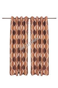 Multicolor Polyester Set Of 2 Curtains