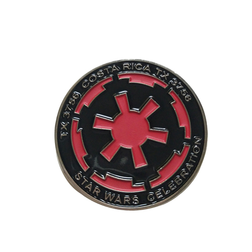 Plated Nickel Customer Enamel Coin
