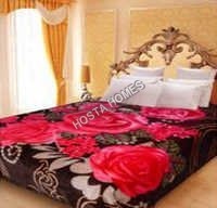 Floral Printed Polyester Mink Blanket