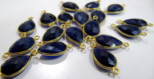 Blue Sapphire Pear Shape Connectors