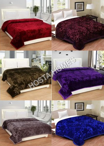 Super Home Combo MultiColor Polyester Plain Blankets