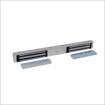 Double Door Magnetic Lock - 1200 lbs Holding Force, 12/24 VDC, Anodized Aluminum Housing | Suitable for Wooden, Glass, Metal, Fireproof Doors, LED Status Indicator
