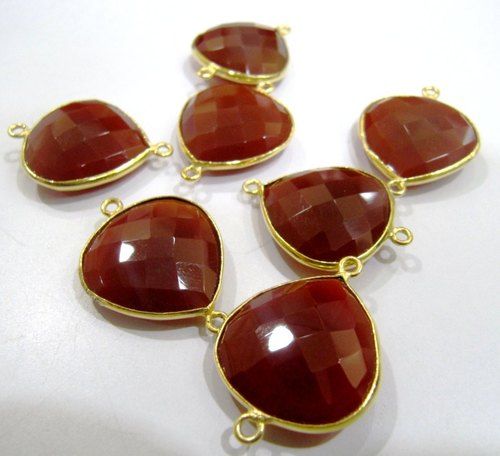 Pendants Red Onyx Gemstone Connector