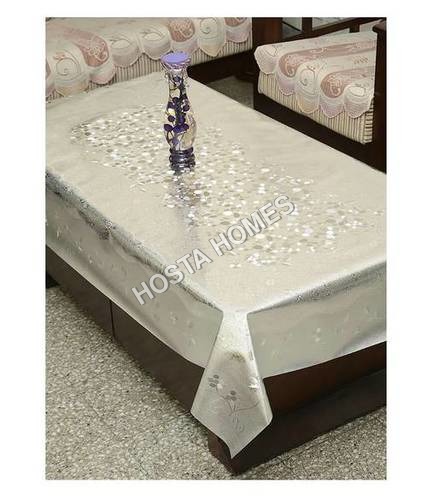 Silver Color Dining Table Cover Waterproof Floral 6 Seater 60X90 Inches( Exclusive Design)
