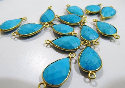 Turquoise Magnesite Pear Shape Connector