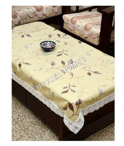 The Trendy Dining Table Cover Clear Self Printed 6 Seater 60x90 inches