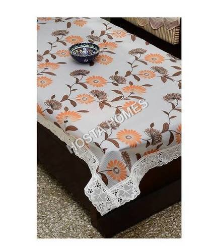 The Trendy Dining Table Cover Clear Self Printed Floral Seater 60x90 inches