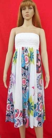 Mix Color Print Women Long Skirt