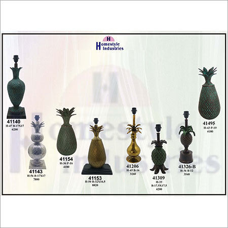 HI TABLE LAMP FINISH-GREEN PATINA PINAPPLE SHAPE