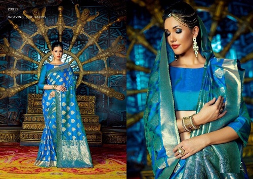 Blue Exclusive Silk Saree In Mumbai