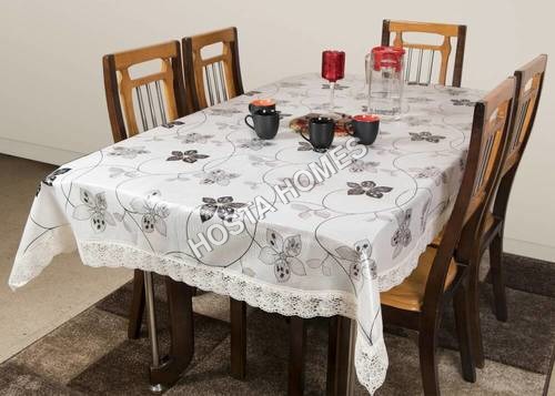 White & Black Floral Dining Table