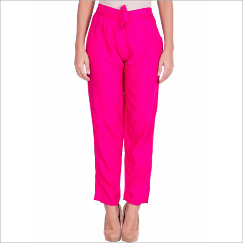 L Pink Narrow Fit Trouser