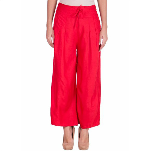 Red Rayon Palazzo