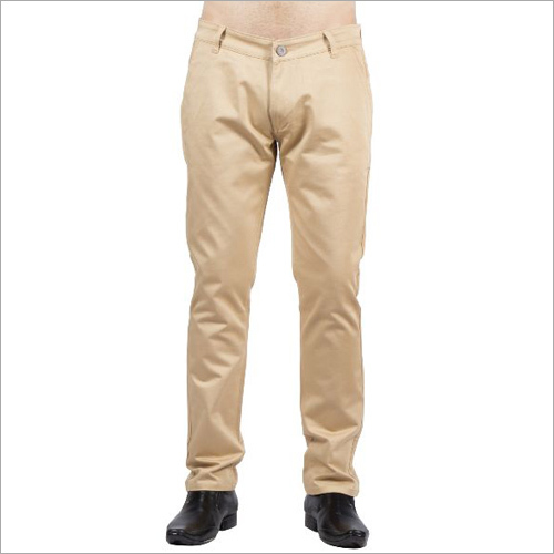 Beige Cotton Trouser