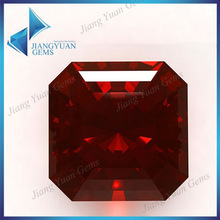 Zircon Garnet Cz - Emrald Cut