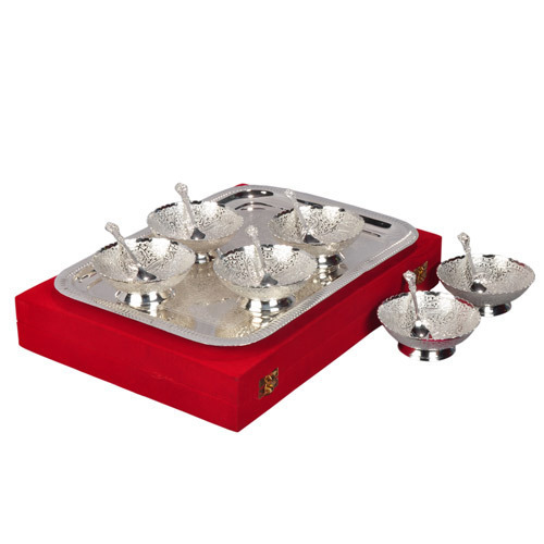 6 Bowl Spoon & Tray With Wooden Gift Set