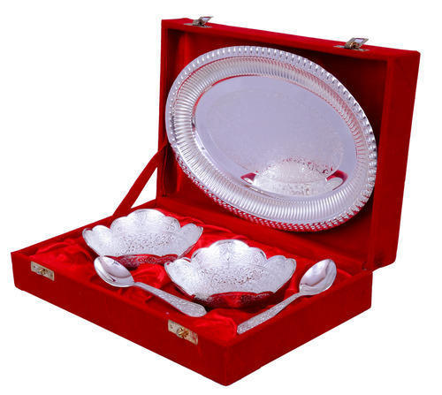 2 Bowl, Spoon & Tray with Wooden Gift Box