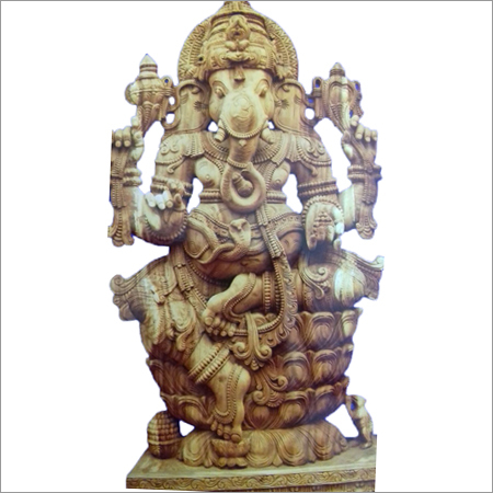Wooden Ganesha Statues