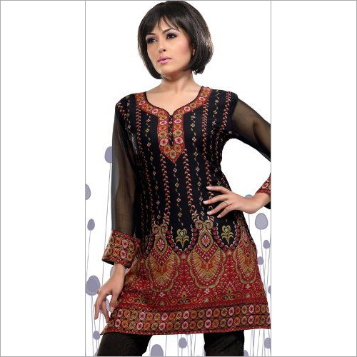 Printed Blouse Tunic Tops
