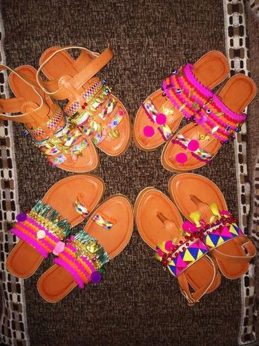 Multi Ladies Embroiderd Sandals