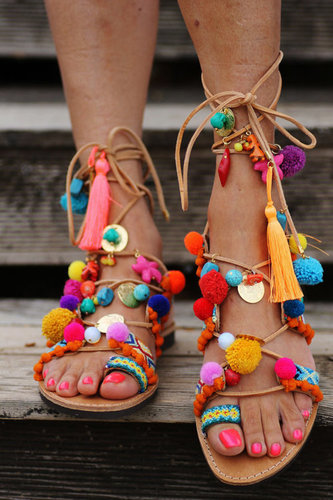 Multicolor Ladies Embroidery Sandal