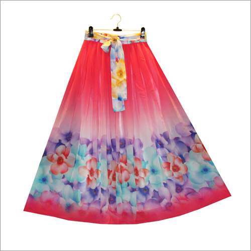 Ladies Digital Floral Print Skirt