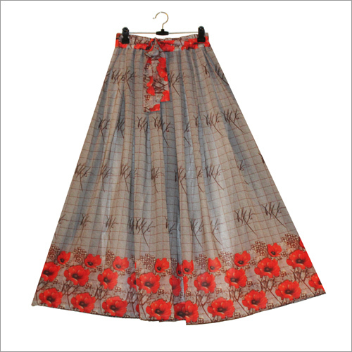 Ladies Floral Print Trendy Skirt