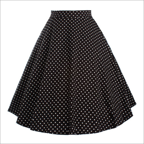 Ladies Polka Dot Print Skirt