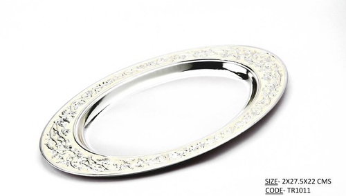 Zinc Alloy Silver Plated Tray - Tr1011