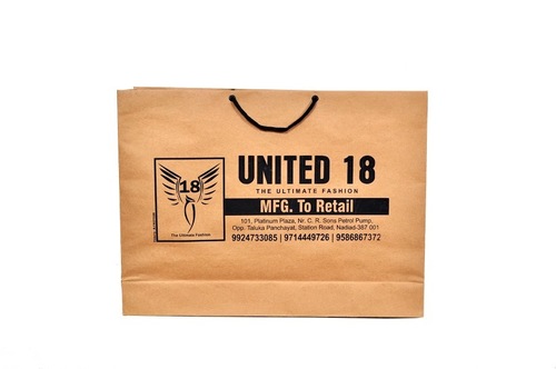 Brown Craft Printed Paper Bag