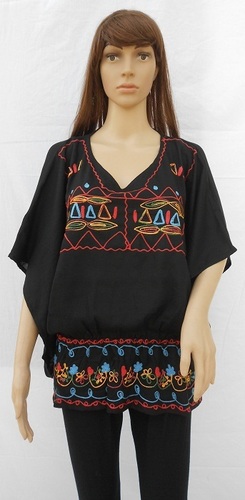 Mix Colours Spring Embroidered Flared Sleeve Women Shirt Ladies Tops Images Embroidery Designs Ladies Tops