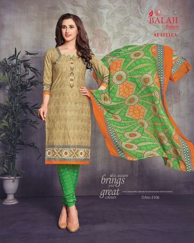 Cotton printed dress materials with chiffon dupatta balaji arabella vol-11