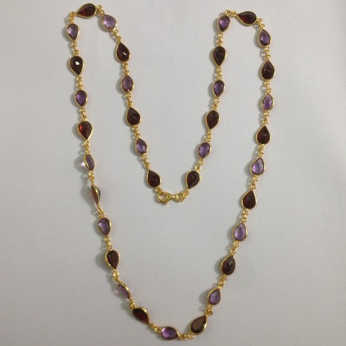 Semi Precious Stone With Chain