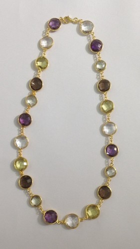Multi Stone Round Chain